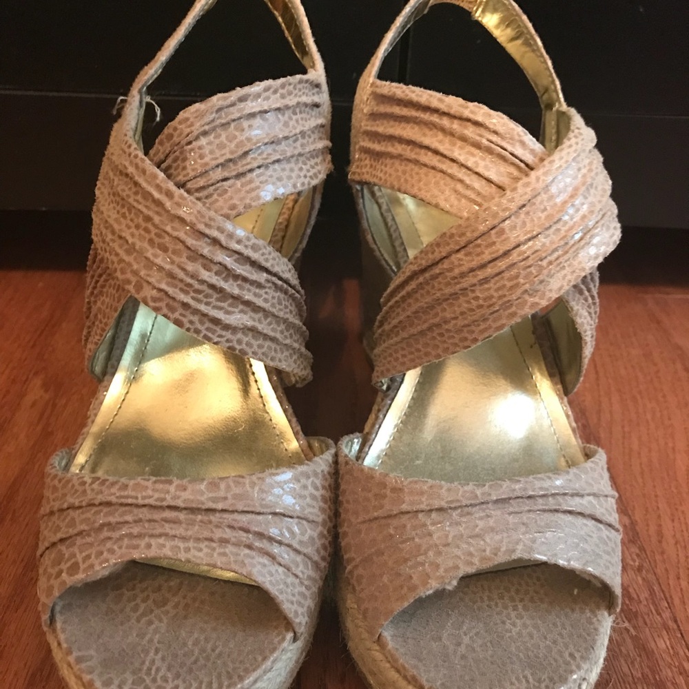 Snakeskin Wedges